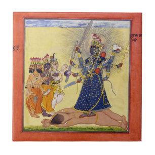Goddes Bhadrakali Worsend by the Gods 1675 Kakelplatta