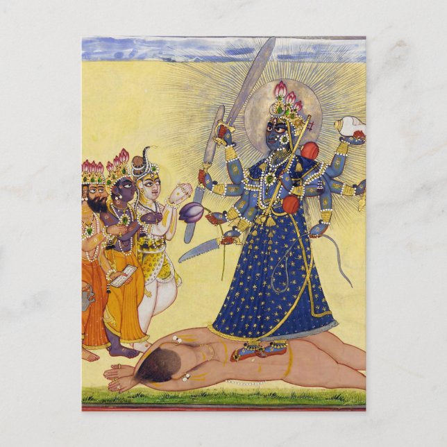 Goddes Bhadrakali Worsend by the Gods 1675 Vykort (Framsida)