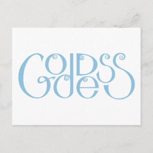 Goddes blek blue vycard vykort