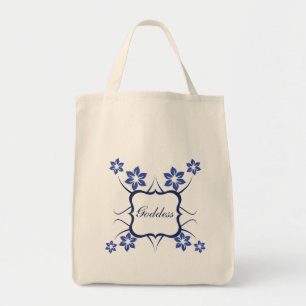 Goddes Blommigt Bag, Vibrant Blue Tygkasse