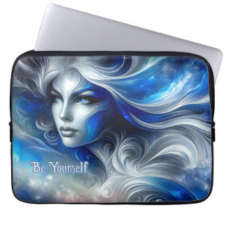 Goddes Celestial White Blue Head februari - Laptop Fodral