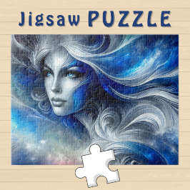 Goddes Celestial White Blue Head februari - Pussel