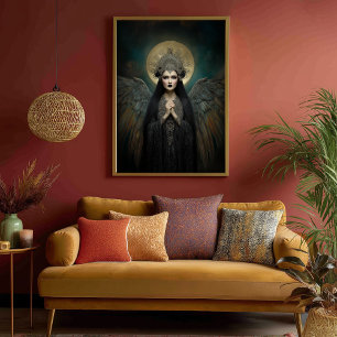 Goddes Ereshkigal Print: Gothic Mörk Art nouveau Poster