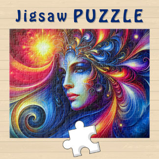 Goddes Head Blue Swirls i Hair November - Pussel