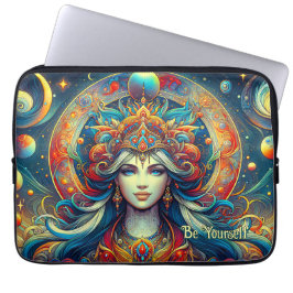 Goddes Head Flowing turkos Hair April - Laptop Fodral