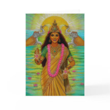 Goddes Lakshmi-anteckningskort