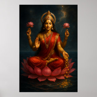 Goddes Lakshmi Divine Energy of Wealth Poster