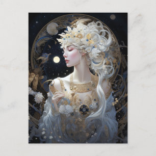 Goddes Queen Fantasy Art Postcard Vykort