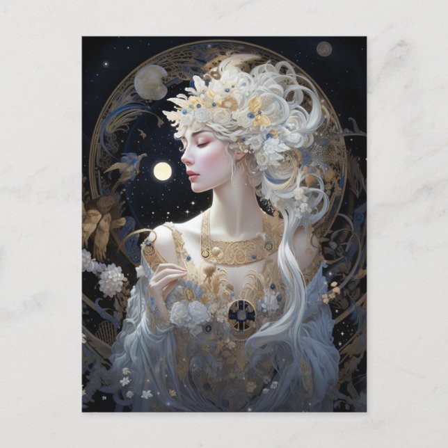 Goddes Queen Fantasy Art Postcard Vykort (Framsida)