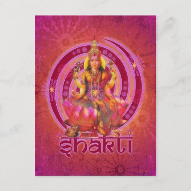 Goddes SHAKTI / LAKSHMI Vykort (Framsida)