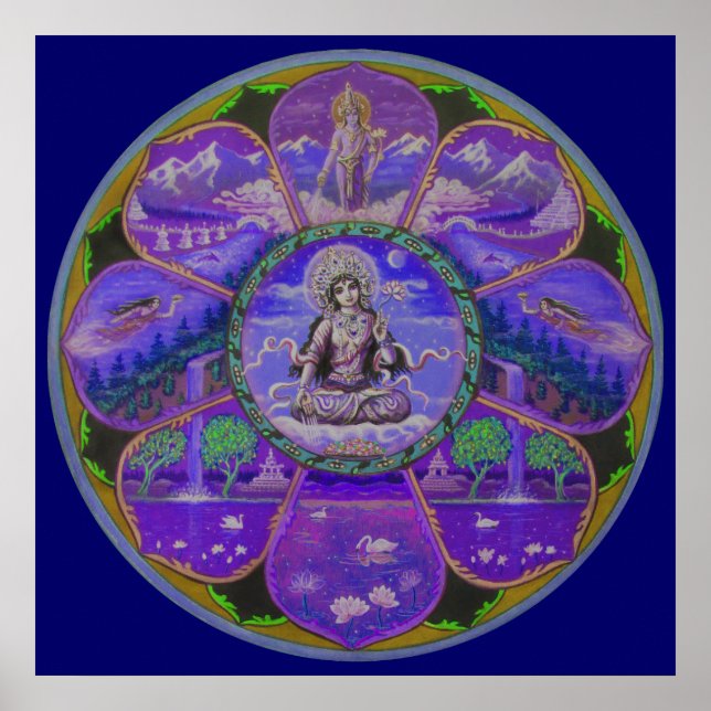 Goddes Tara Mandala Poster (Framsidan)