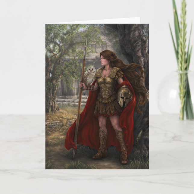 Goddess Athena-kort av konstnären Lindsay Archer Kort (Framsida)