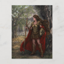 Goddess Athena Postcard av Artist Lindsay Archer
