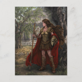 Goddess Athena Postcard av Artist Lindsay Archer Vykort