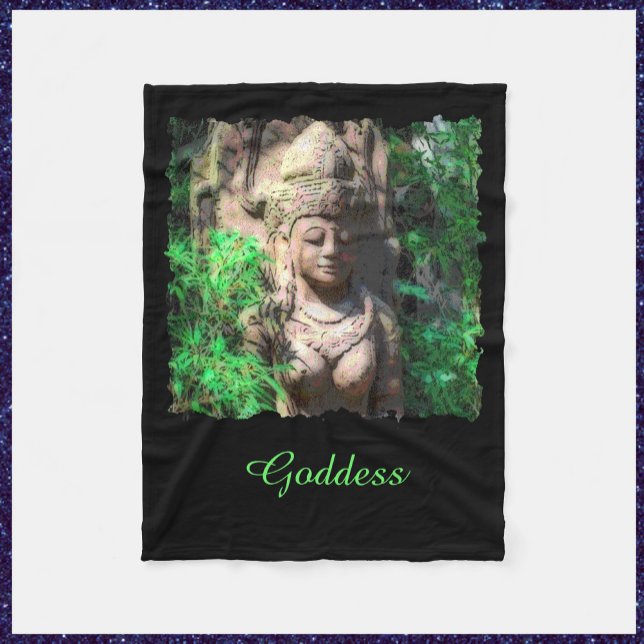 Goddess Black Fleece Blanket (Skapare uppladdad)