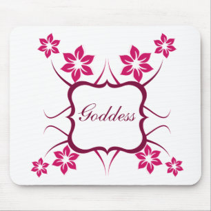 Goddess Blommigt Mousepad, Magenta Musmatta