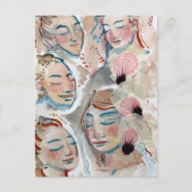 Goddess Bloom Flower Goddesses Nature Lovers       Vykort (Framsida)