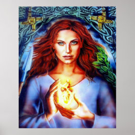 Goddess brigit av Lisa Iris Poster