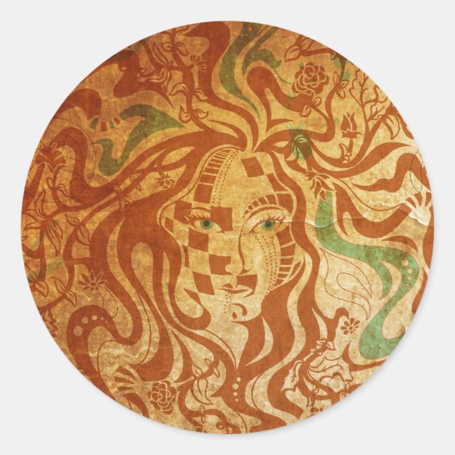 Goddess dekal runt klistermärke (Framsida)