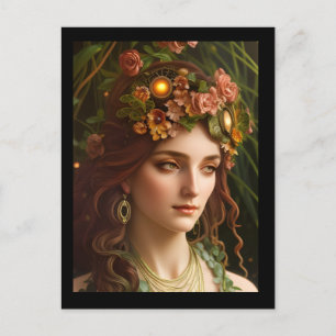 Goddess Demeter Digital konst Vykort