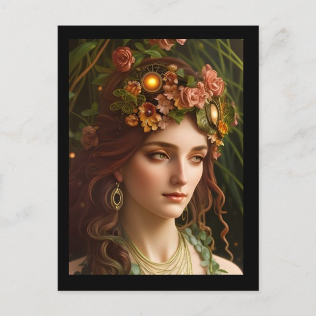Goddess Demeter | Digital konst Vykort (Framsida)