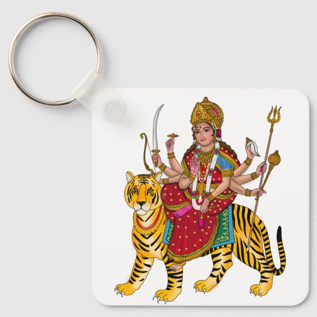 Goddess Durga Keychain Nyckelring (Framsida)