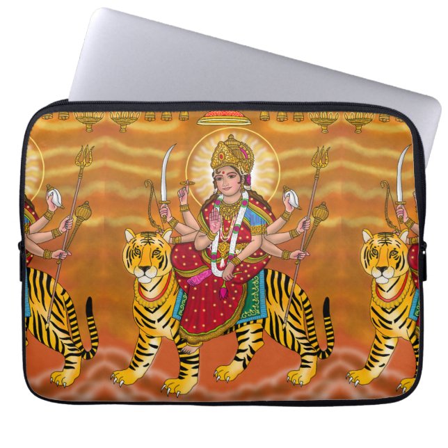 Goddess Durga Laptop Cover Laptop Fodral (Framsidan)