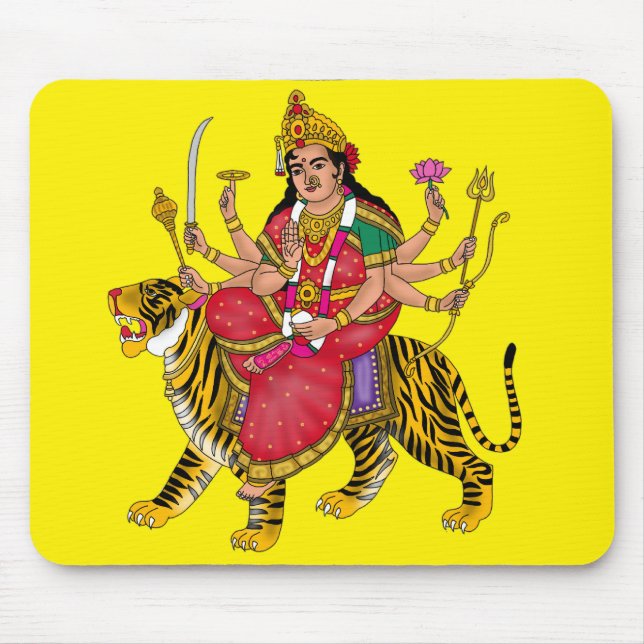 Goddess Durga Mouse Pad Musmatta (Framsidan)