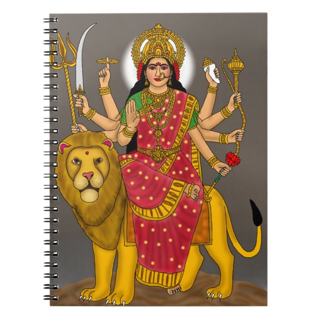 Goddess Durga Notebook Anteckningsbok (Framsidan)
