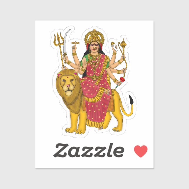 Goddess Durga Sticker Klistermärken (Ark)