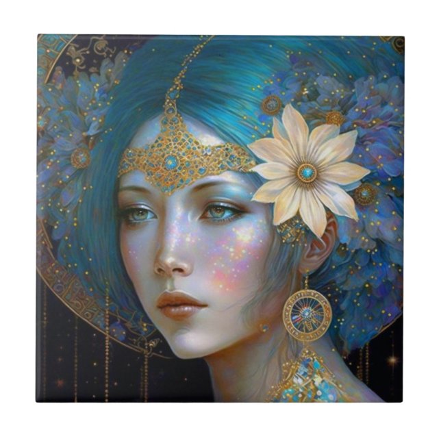 Goddess Fantasy Art Ceramic Tile Kakelplatta (Framsidan)