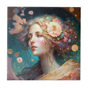 Goddess Fantasy Art Ceramic Tile Kakelplatta