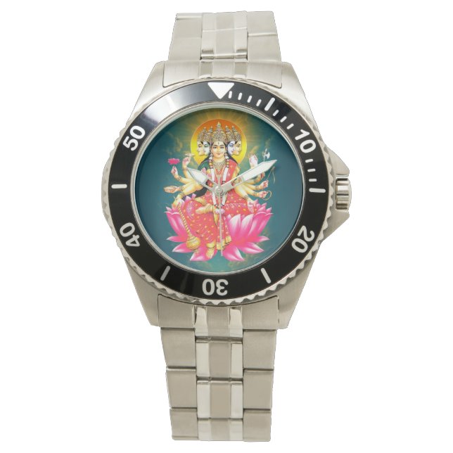 Goddess Gayatri Devi Hindu Gudom Armbandsur (Framsida)
