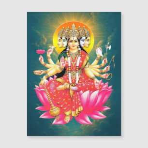 Goddess Gayatri Devi Hindu Gudom Flexible Magnet