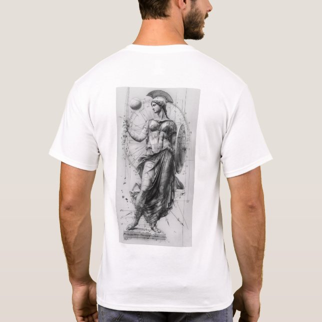 Goddess gudinna Athena T-Shirt (Baksida)