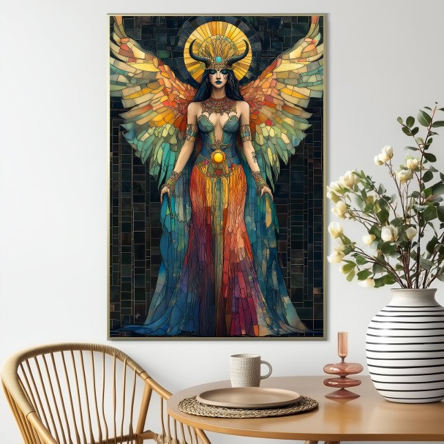 Goddess Hathor Egyptian Mosaic Art Nouveau  Poster (Skapare uppladdad)