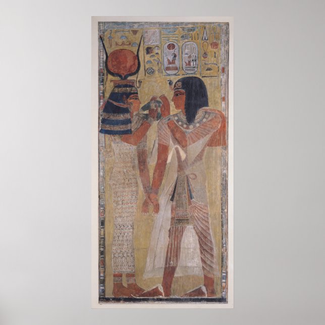 Goddess Hathor placerar den magiska kragen Poster (Framsidan)