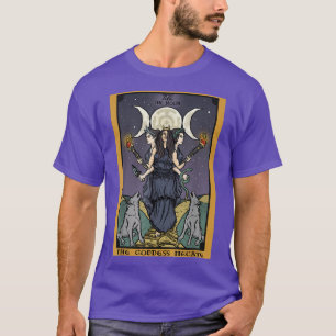 Goddess Hecate Tarot Card Triple Måne Wiccan P T Shirt