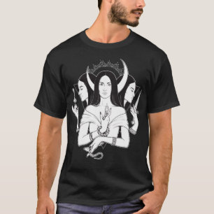 Goddess Hecate Triple Måne Goddess Pagan Wicca Tri T Shirt
