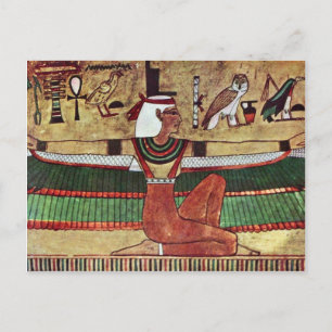 Goddess isis, av Ägyptischer Maler Um 1360 Vykort