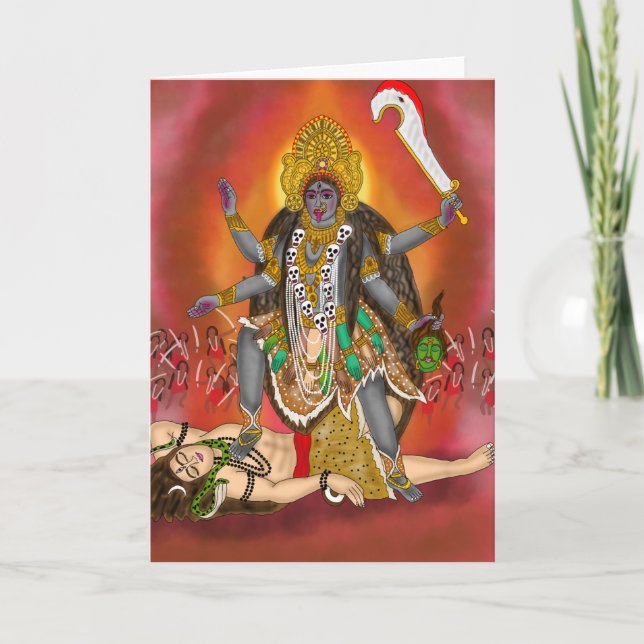 Goddess Kali-hälsningskort Kort (Framsida)