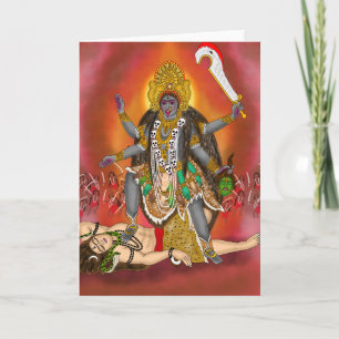 Goddess Kali-hälsningskort Kort