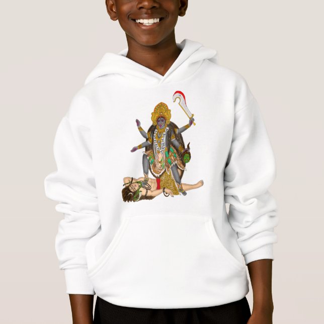 Goddess Kali Hoodie T Shirt (Framsida)