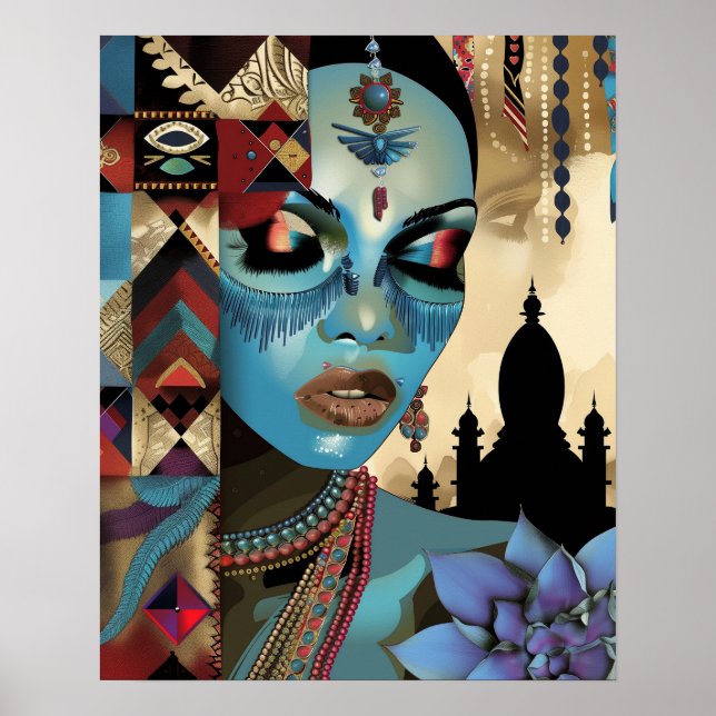 Goddess Kali Mystical Surreal Art Poster (Framsidan)