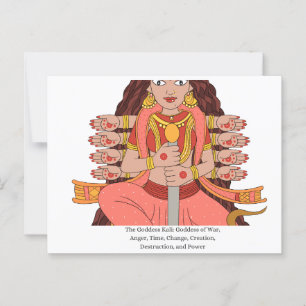 Goddess Kali Vykort
