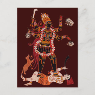 Goddess Kali-vykort Vykort