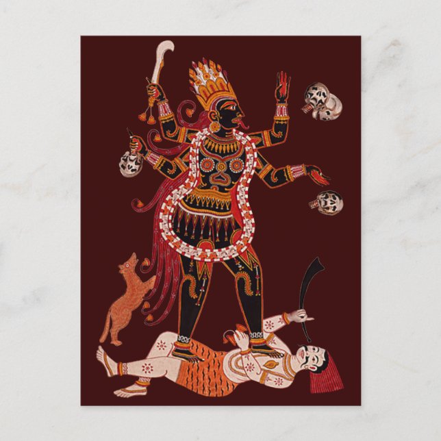 Goddess Kali-vykort Vykort (Framsida)