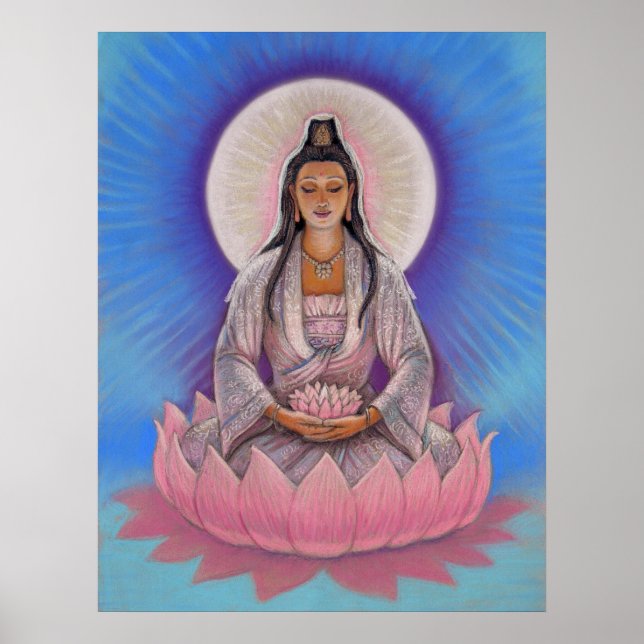 Goddess Kuan Yin Art Poster (Framsidan)