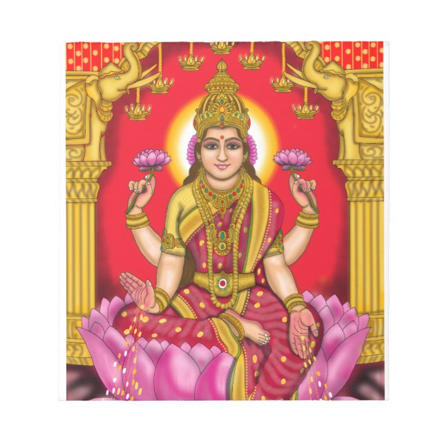 Goddess Lakshmi Anteckningsblock (Framsida)