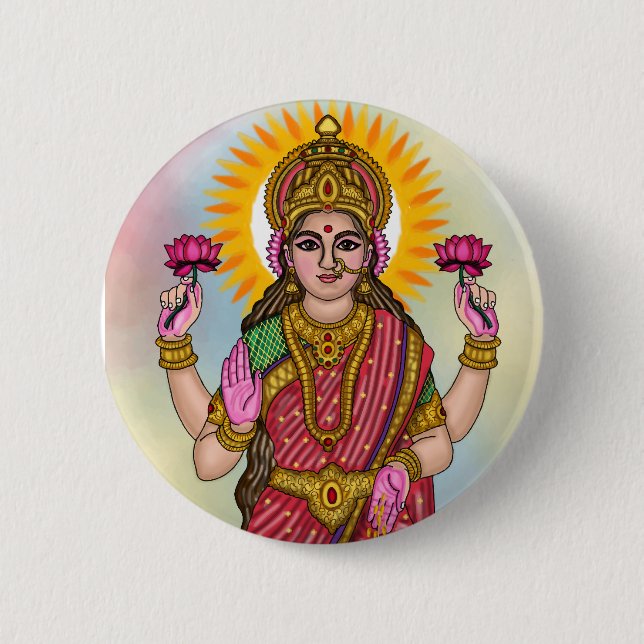 Goddess Lakshmi Button Knapp (Framsida)